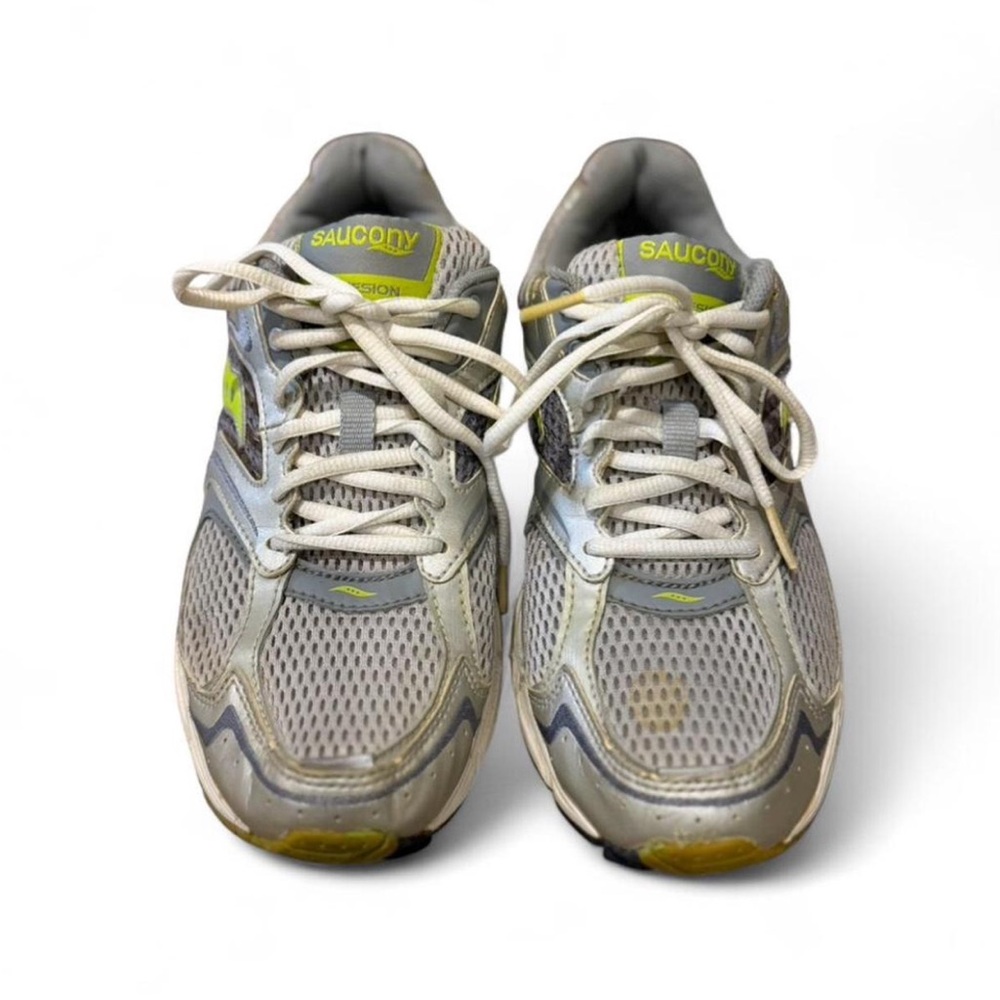 Saucony Gray/Silver/Green Running Shoes Size US 9 Women’s